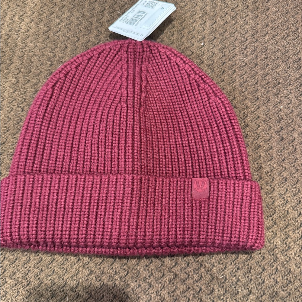 Lululemon Burgundy Knit Beanie